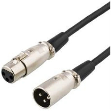 DELTACO XLR audio cable, 3 pin ha - 3 pin ho, 8m b