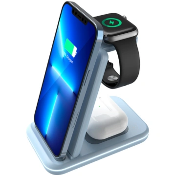 CANYON Foldable 3in1 Wireless charger with touch b