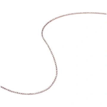 Strasskette aus Kristallglas mit roségoldener Basi