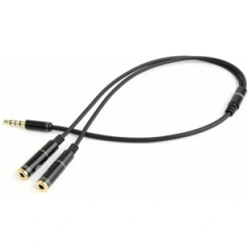 Gembird 3.5 mm audio + microphone adapter Metal - 