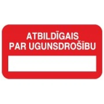 Uzlīme "Atbildīgais par ugunsdrošību" RI_9200618