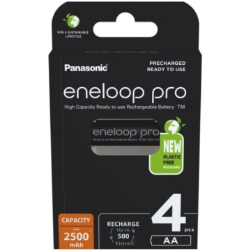 eneloop pro aa 2500mah 4 gab. PANASONIC BK-3HCDE/4