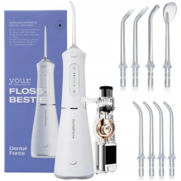 DentalForce bezvadu zobu irigators, 400 ml, balts