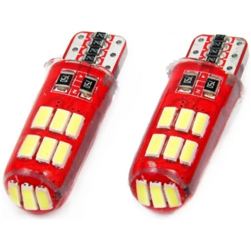 T10 (W5W) led auto spuldzes silikonā 2gab