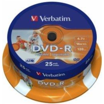 Verbatim Matricas DVD-R AZO 4.7GB 16x Wide Printab