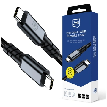 USB-C Thunderbolt 4 kabelis 3MK Hyper N-SERIES 240