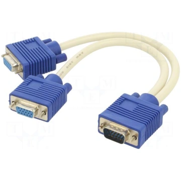 VGA splitter | D-Sub 15pin HD socket x2,D-Sub 15pi