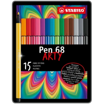 Flomāsteri Stabilo Pen 68 Arty, vienpusējs, daudzk