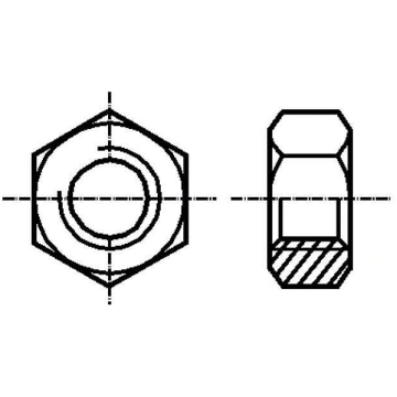 Nut; hexagonal; M5; 0.8; steel; Plating: without c