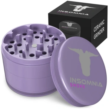 Purple Insomnia Smoke Herb Grinder With Ceramic Co