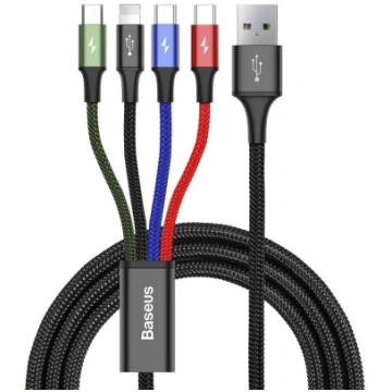 Kabelis USB Baseus Fast 4in1 2xUSB-C / Lightning /
