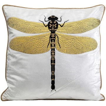 Kare Design Spilvens Glitter Dragonfly, balts, noņ