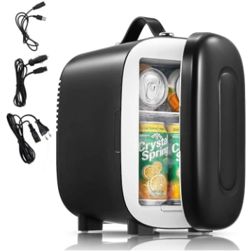 FOHERE Mini Fridge 5 Litres, 6 Cans Mini Fridge 12