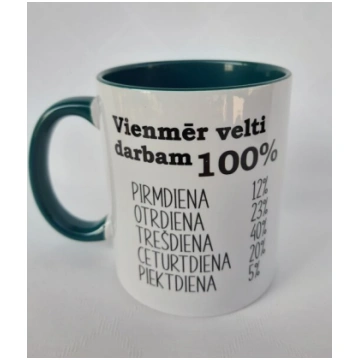 Krūze “Velti darbam 100%”, 300 ml Nav norādīts