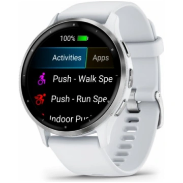 GARMIN Venu 3, Whitestone + Passivated sporta pulk