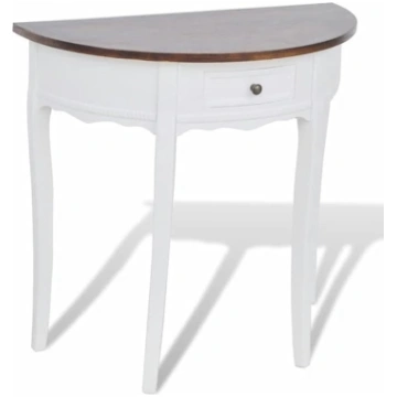 Console Table with Drawer and Brown Table Top, Sem