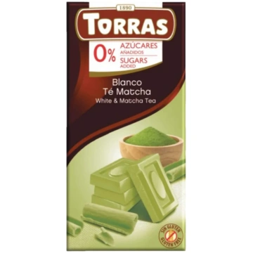 Baltā šokolāde ar matcha tēju bez pievienota cukur