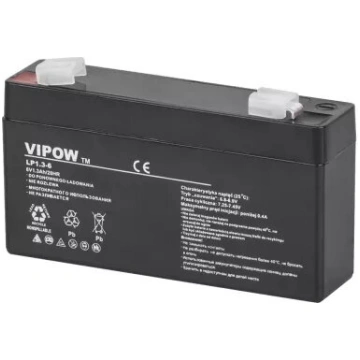 GEL svina-skābes akumulators CSB-61.3 6V 1.3Ah ar 