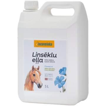Linsēklu eļļa zirgiem 5L | Bagātīgs Omega 3 avots