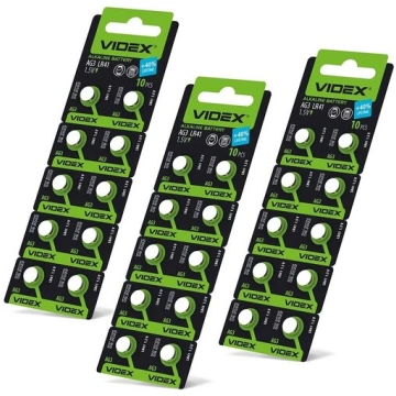 Baterija Videx LR41 / AG3 1.5V Alkaline 41mAh, 30 