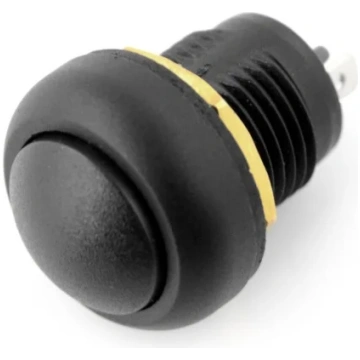 Switch ON-OFF bistable 12mm - 5A/250V- round - bla