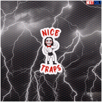Nice Traps Big Back Funny Gym Sticker - Halloween 