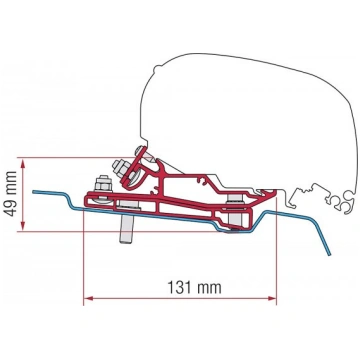 Adapter kit Fiamma Multi for F80S Ford Transit H3 