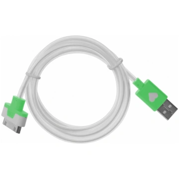 CABLE USB LUMINOUS iPh.4 green 1m