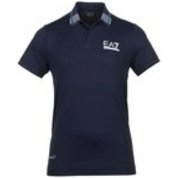 EA7 Man Jersey Polo Shirt - navy blue