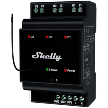 Shelly Qubino Wave Pro 3 Z-Wave 3 channel DIN rail