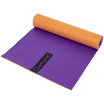 TAPPETINO YOGA IN PVC - ARANCIO/VIOLA Diamond