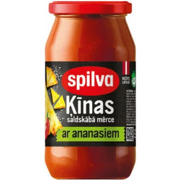 Mērce Ķīnas saldskābā ar ananasiem 500g, Spilva