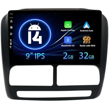 2G + 32G auto radio Android 14 Fiat Doblo MK2/Opel