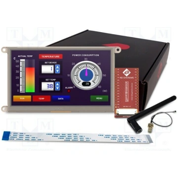 Display: TFT; 7"; 800x480; 8MBRAM,16MbFLASH; 500cd