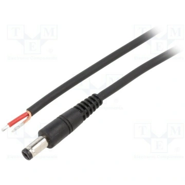 Cable; 1x1mm2; cables,DC 5,5/1,7 plug; straight; b