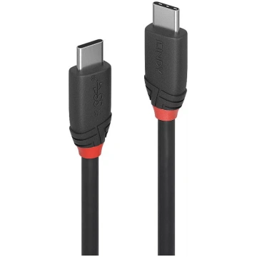 USB 3.2 Type C uz C kabelis Lindy 36906 1m Melns