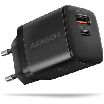 AXAGON Sil wallcharger 2x port (USB-A + USB-C), 30