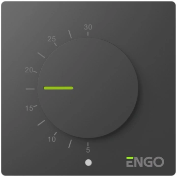 Telpas termostats ENGO Simple, melns, 230V 1982509