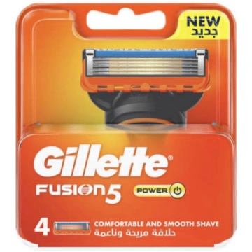 Gillette Fusion5 Power Replacement Razor Blades, 4