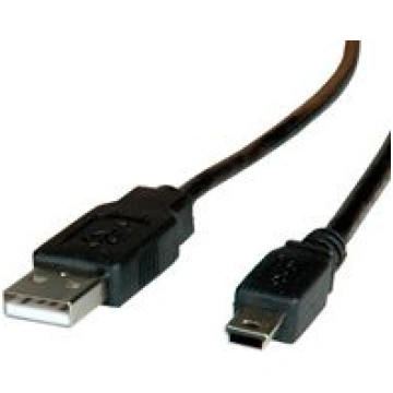 Roline USB-A - miniUSB Cable 0.8 m Black (11.02.87