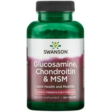 SWANSON glikozamīns, hondroitīns un MSM (120 table