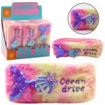 LEAN Plush Pencil Case With Mermaid Tail Sequins P