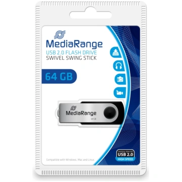 MEMORY DRIVE FLASH USB2 64GB/MR912 MEDIARANGE | MR