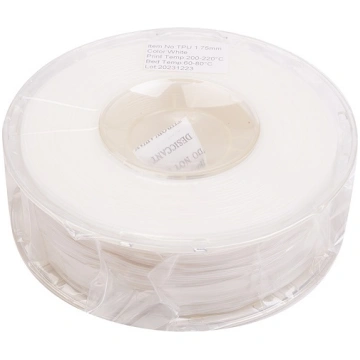 3D drukāšanas pārklājums TPU, 1,75mm, 1kg, balts P