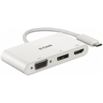 D-LINK 3-IN-1 USB-C LĪDZ HDMI/VGA/DISPLAYPORT ADAP