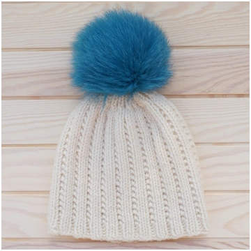 Polārlapsas pompoms - jūras zaļa / 13-14 cm Needle