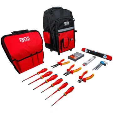 Tool Kit in Backpack with Wheels and Telescopic Ha