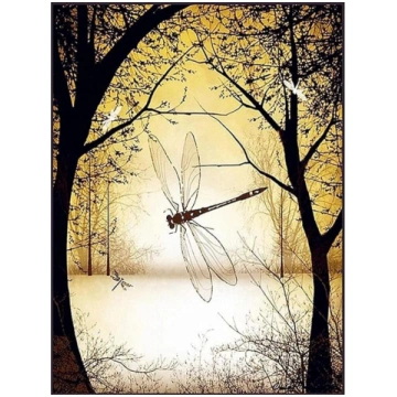 1314 gabaliņu puzles pieaugušajiem - Dragonfly in