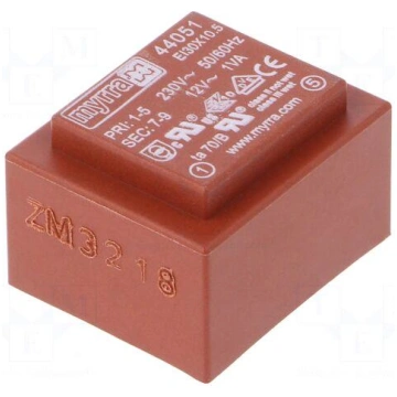 Transformer: encapsulated | 1VA | 230VAC | 12V | 8