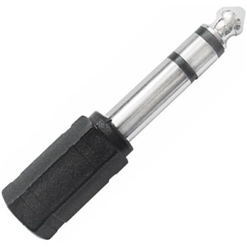 Adapter AV LechPol Jack 6.3mm - Jack 3.5mm black (